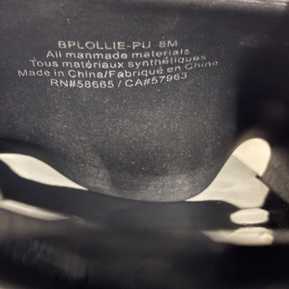 BP. Black chunky slides heels with plastic chain size 8 square toe open toe - Picture 5 of 7